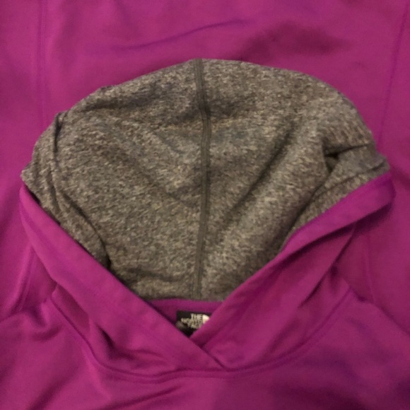 Girls size XL (18) the north face hoodie sweatshirt purple EUC - Picture 7 of 7